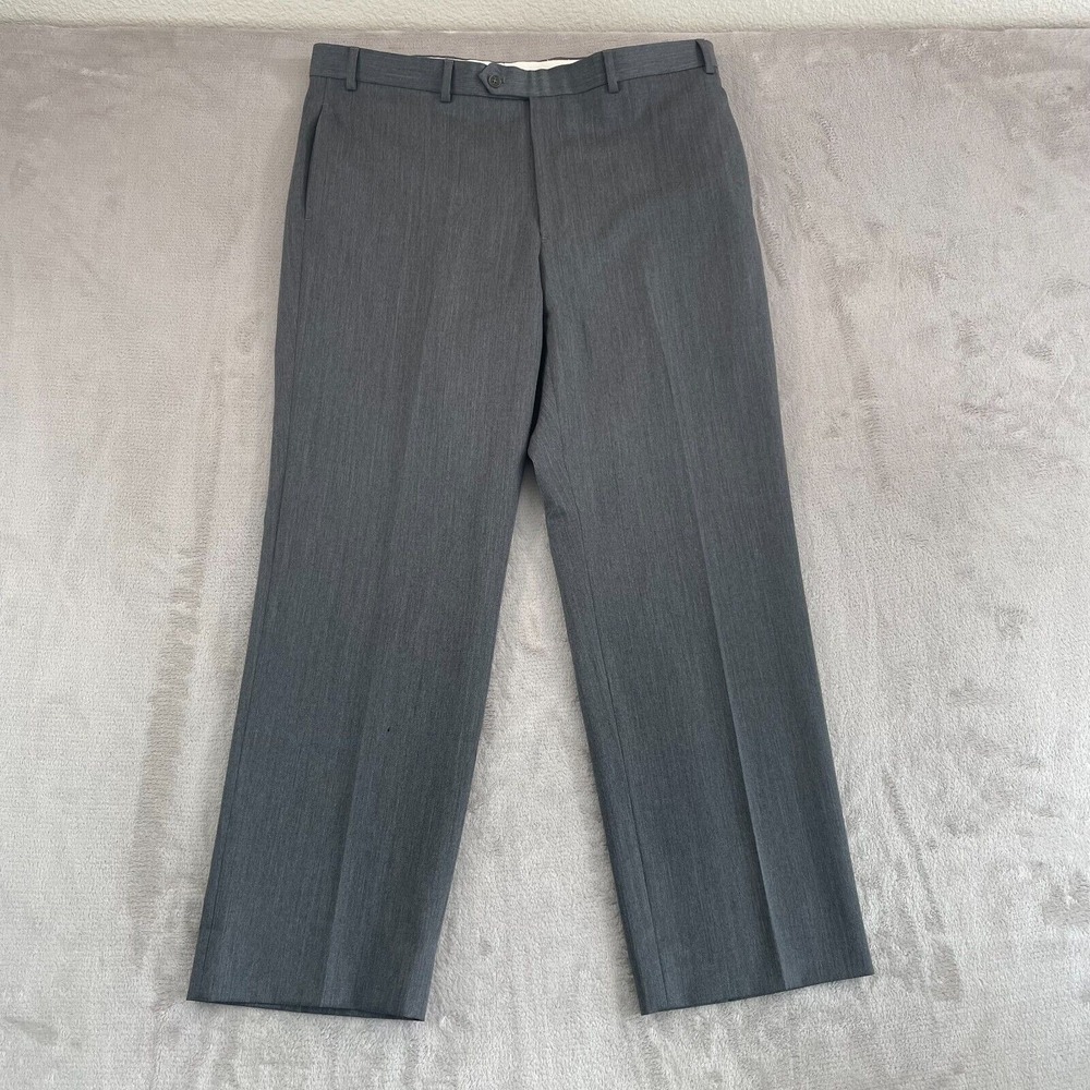 Brooks Brothers Trousers Dress Pants 38x30 Gray Wool Madison Fit‎ Flat Front